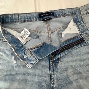 Aeropostale Blue Jeggings with Distressed Detailing